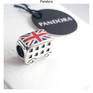 Pandora Silver Charm with Union Jack Design